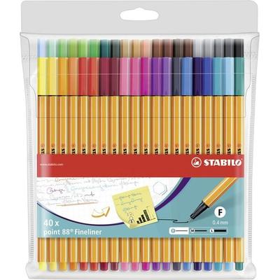 STABILO Fineliner - point 88 - 40er Pack - 40 Farben