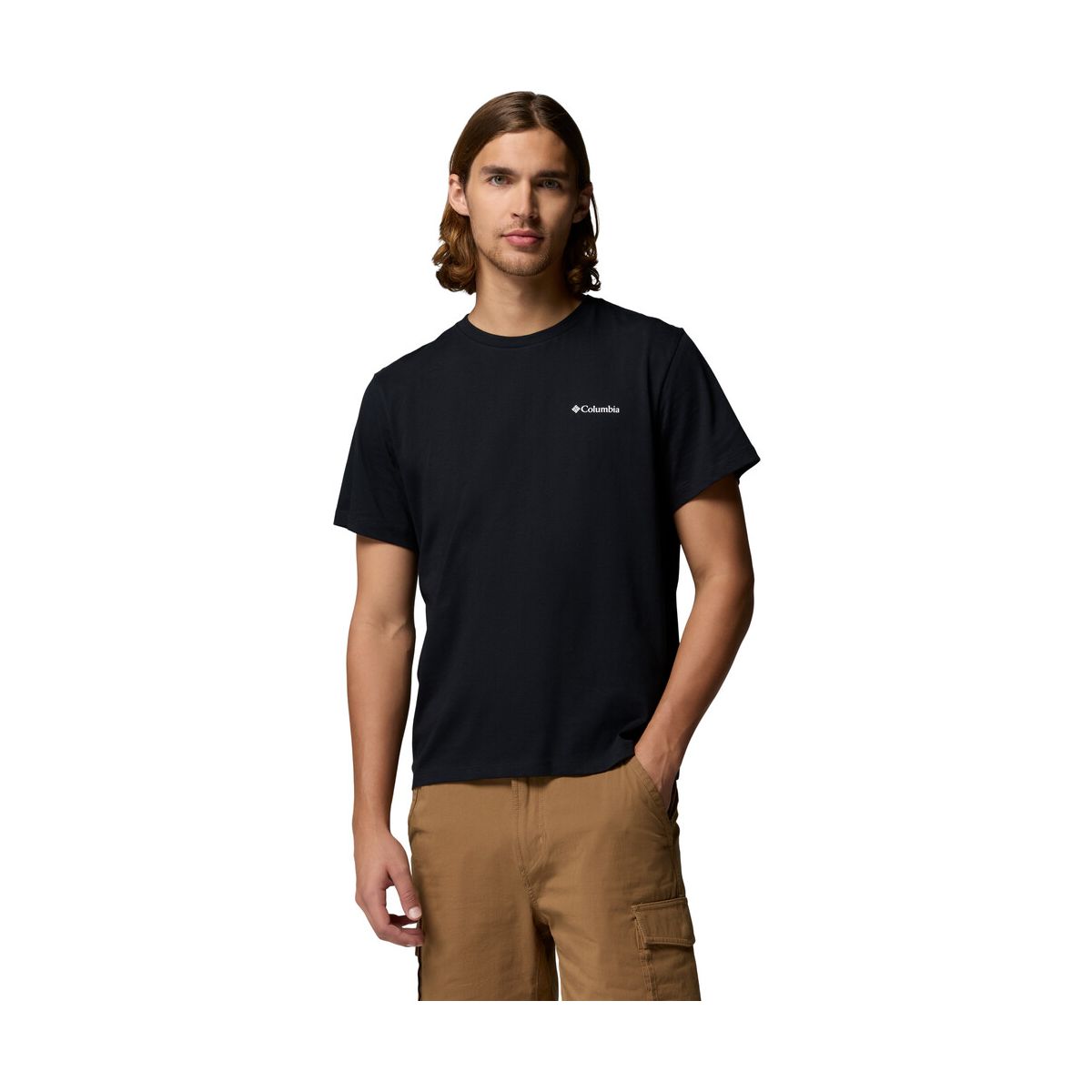 Columbia Men's CSC Basic Logo Back T-shirt black, boxy brand (010) S 215501-2155011-010-S