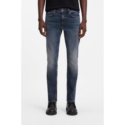 Slim-fit-Jeans HUGO "HUGO 734", Herren, Gr. 36, Länge 30, blau, Denim/Jeans, Obermaterial: 99% Baumwolle, 1% Elasthan, slim fit lang, Jeans Slim-fit-Jeans, aus Stretch-Denim, extra schmal