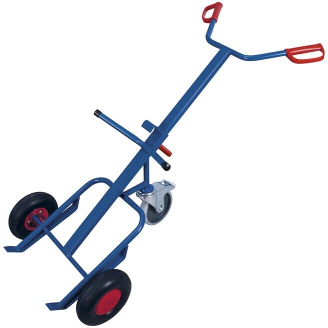VARIOfit Brouette à fût avec 1 roulette pivotante et pneus pneumatiques (fk-1105)