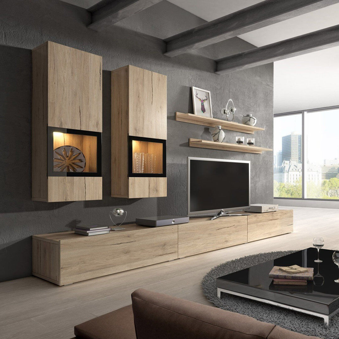 Wade Logan Sydenham TV Stand for TVs up to 75" Oak 75"