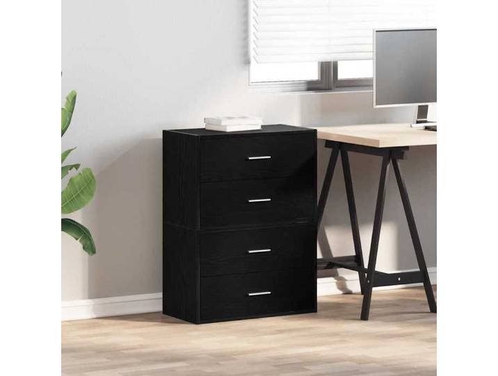 (ON SALE)Armoires avec 2 tiroirs (3 pcs) - Chêne n - MODERNE Armoires avec 2 tiroirs 2 pcs - Chêne noir - bois d'ingénierie 79870