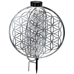 Solarlampe orientalische Dekoleuchte Gartenlampe Lebensblume Solar Solarleuchte Metall für Außen, Metall, Erdspieß, 1x LED warmweiß, LxBxH 40x40x51 cm