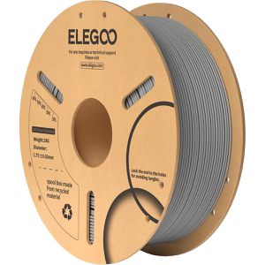 Elegoo Filament PLA, grau, 1,75mm, biobasiert, geruchsarm, 1kg Spule