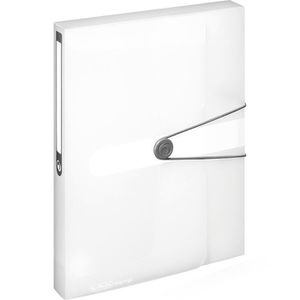 Herlitz Heftbox easy orga to go, 1206174, aus Kunststoff, A4, 4 cm Füllhöhe, transparent, Verschluss seitlich mit Gummizug
