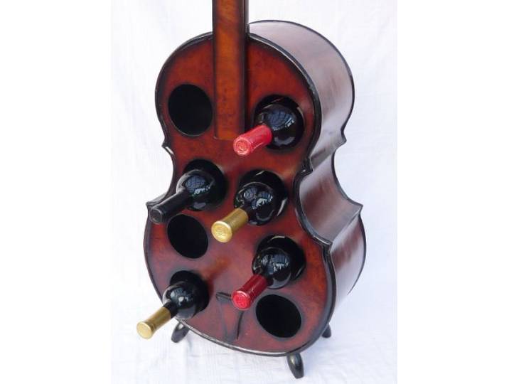 Flaschenhalter Cello Weinregal 102cm Flaschenregal Flaschenständer aus Holz
