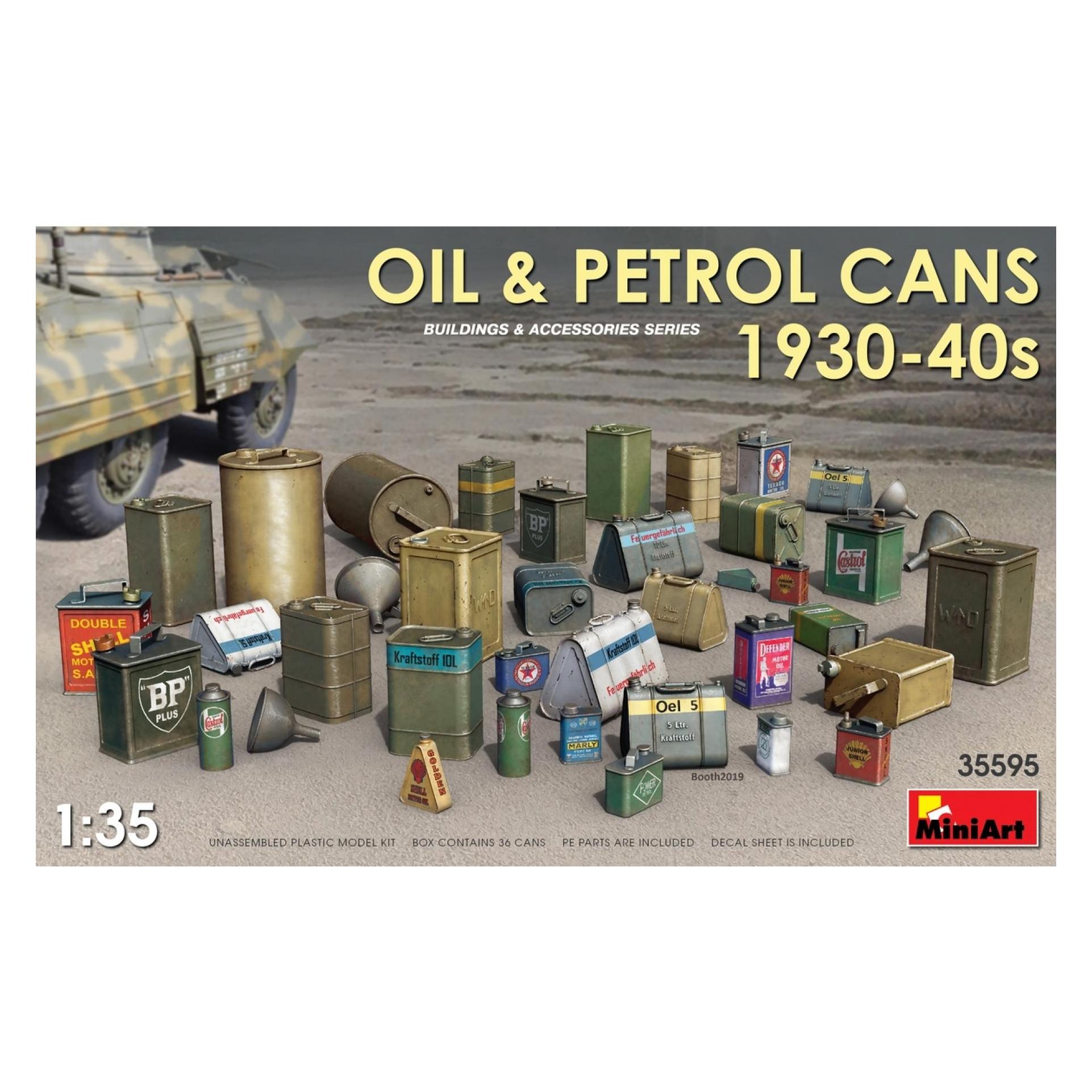 Mini art Oil & Petrol Cans 1930-40s (35595)