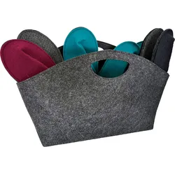 TRENDSHOP Gästepantoffelset  6 Paar+Filztasche