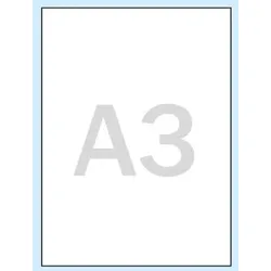 100 Rechtecktaschen, A3, Schmalseite offen, 100 Stück, PP, transparent