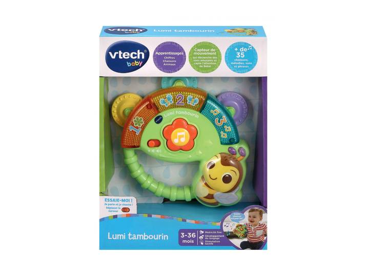 Tambourin Lumineux et Interactif pour Bébé - Découverte Musicale et Sensorielle