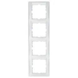 Hager/Berk Rahmen 4-fach polws/glanz m.Beschriftungsfeld 10148919
