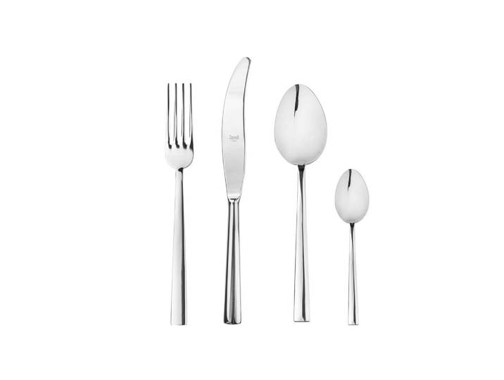 Besteck-Set, Edelstahlfarben, Metall, 24-teilig, Besteck, Besteck-Sets