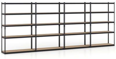 Costway 5-Tier Garage Shelving Unit for Warehouse and Basement-Set of 4