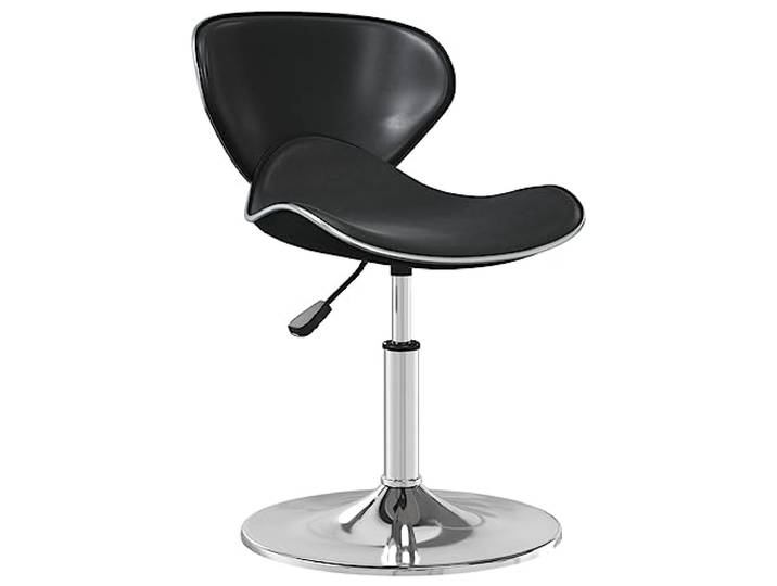 HBBMGYD Barhocker, Kunstleder, verstellbar und drehbar, Schwarz Höhenverstellbar durch Gasdruckfeder, 360° drehbar, verchromtes Stahlgestell, leicht zu reinigendes Kunstleder, max