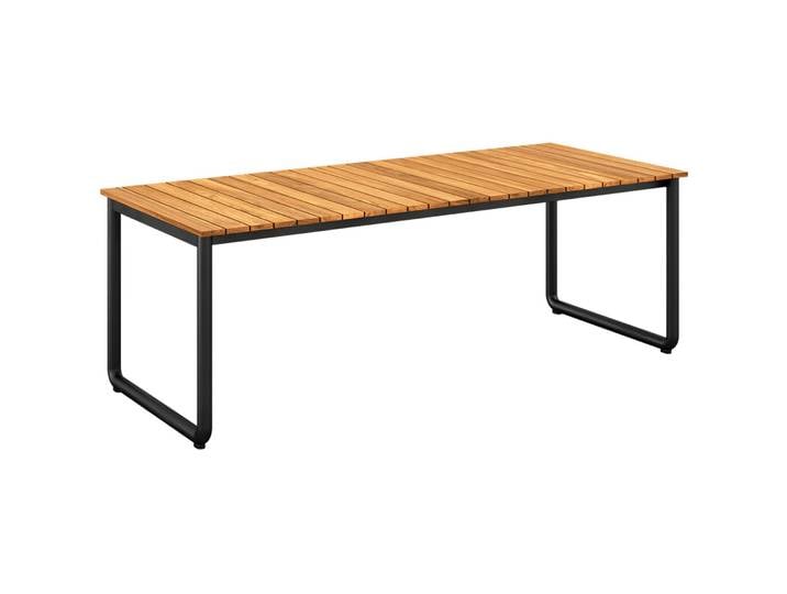 SACKit Salontisch Patio schwarz Teak Massivholz B 214 H 74 cm