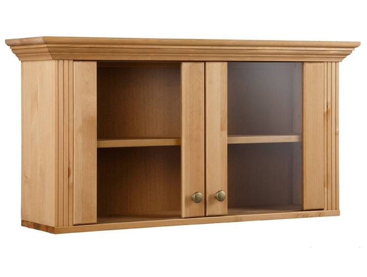 Clever-Moebel Hängevitrine Hängevitrine aus Kiefernholz im Landhausstil Breite: 88cm, Tiefe: 22cm, Höhe: 45cm