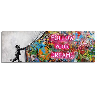 Deco-Panel REINDERS "Surprise Wall", bunt (farbe bild(er): mehrfarbig), B:156cm H:52cm T:2cm, Bilder, Kinderzimmer - Graffiti - Mehrfarbig - MDF - Kunst - 156x52 cm