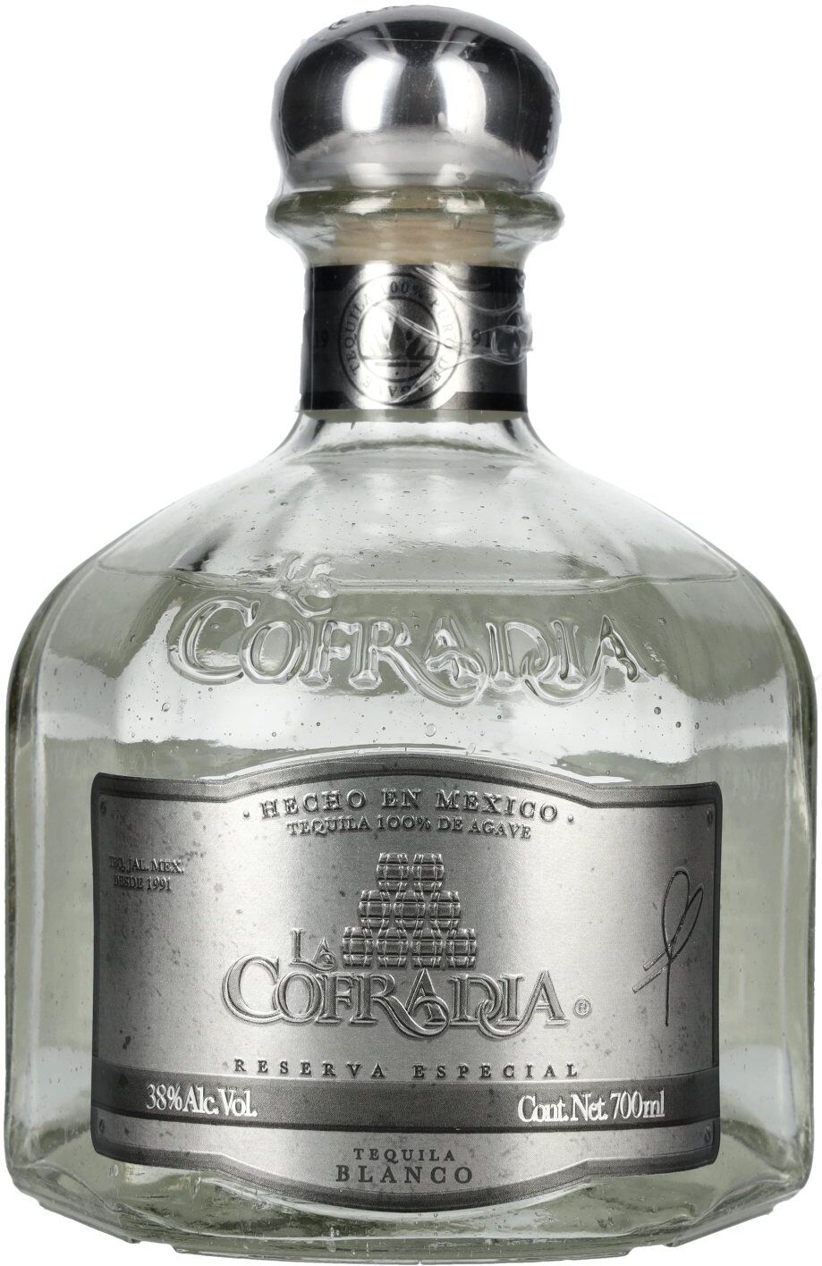 La Cofradia Tequila Blanco 100% de Agave Reserva Especial 38% Vol. 0,7l