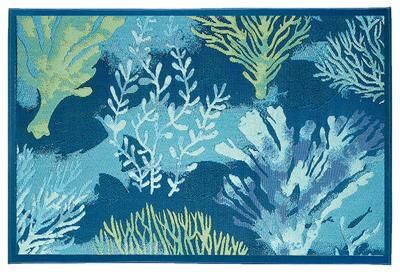 Lush Decor Esencia Coral Garden Indoor/Outdoor Mat