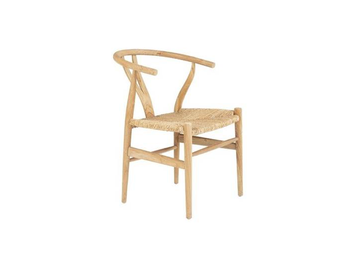 Chaise en teck et paille - Naturel - POGIANA