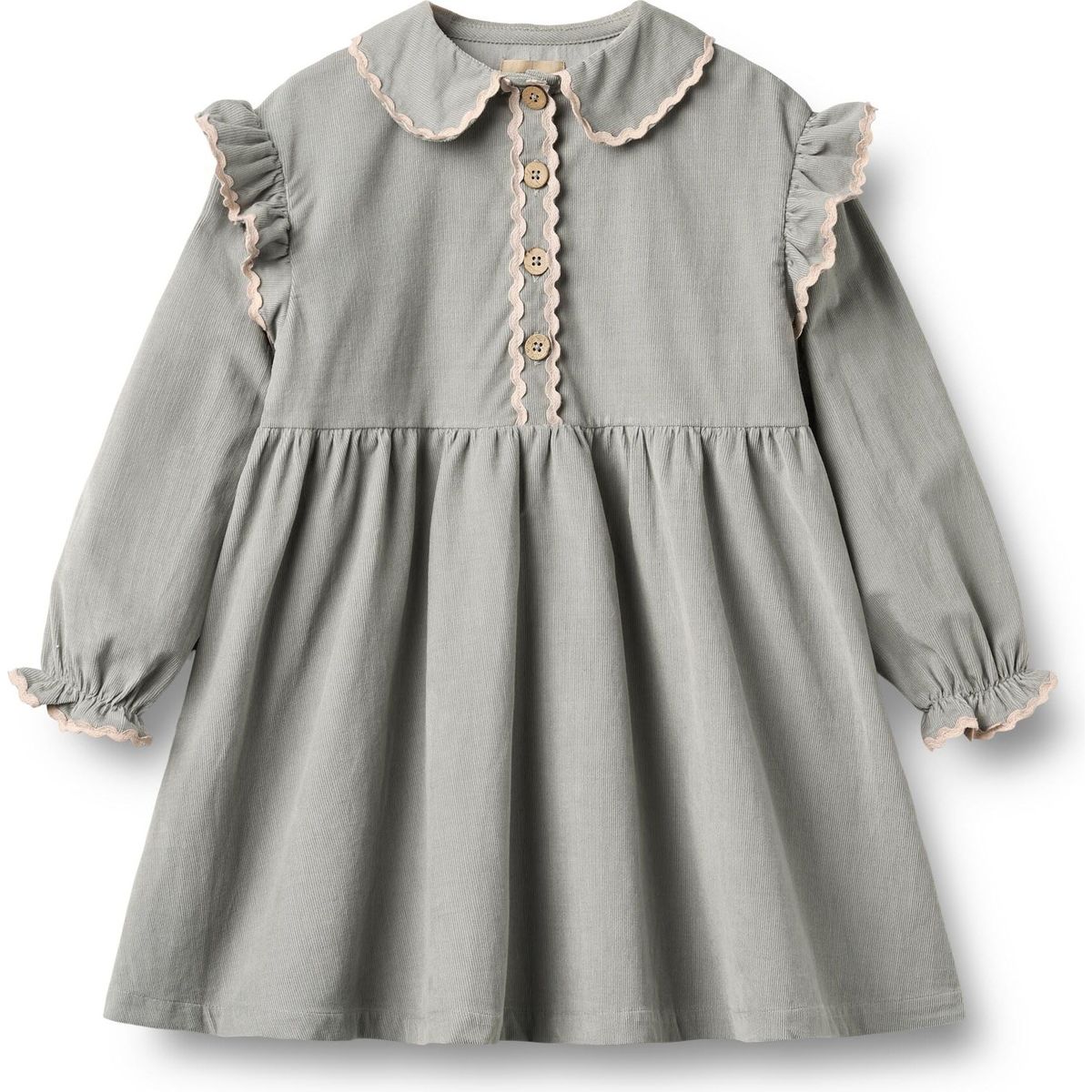 Wheat Dress Long Sleeve Alissa slightly blue (1024) 116 1354-323-GOTS-1024-116/6y