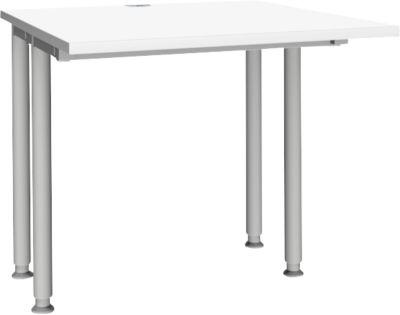 Schäfer Shop Genius Schreibtisch MODENA FLEX, Breite 800 mm, beidseitig verkürzt, weiß