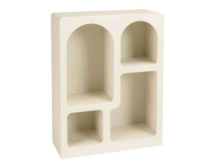 Etagère 4 niches 60x24cm en bois peint