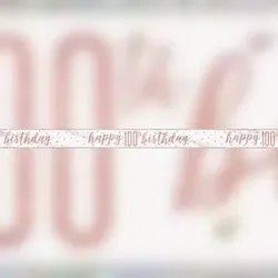 Banner roségold Zahl 100
