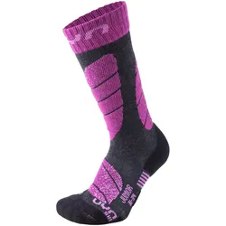 UYN Skisocken Kinder anthrazit melange/violet 27-30