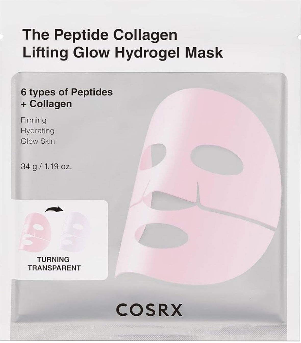 COSRX The Peptide Collagen Lifting Glow Hydrogel Sheet Mask 34g