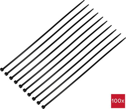 TRU COMPONENTS TC-12523688 Kabelbinder 368mm 4.8mm Schwarz 100St.