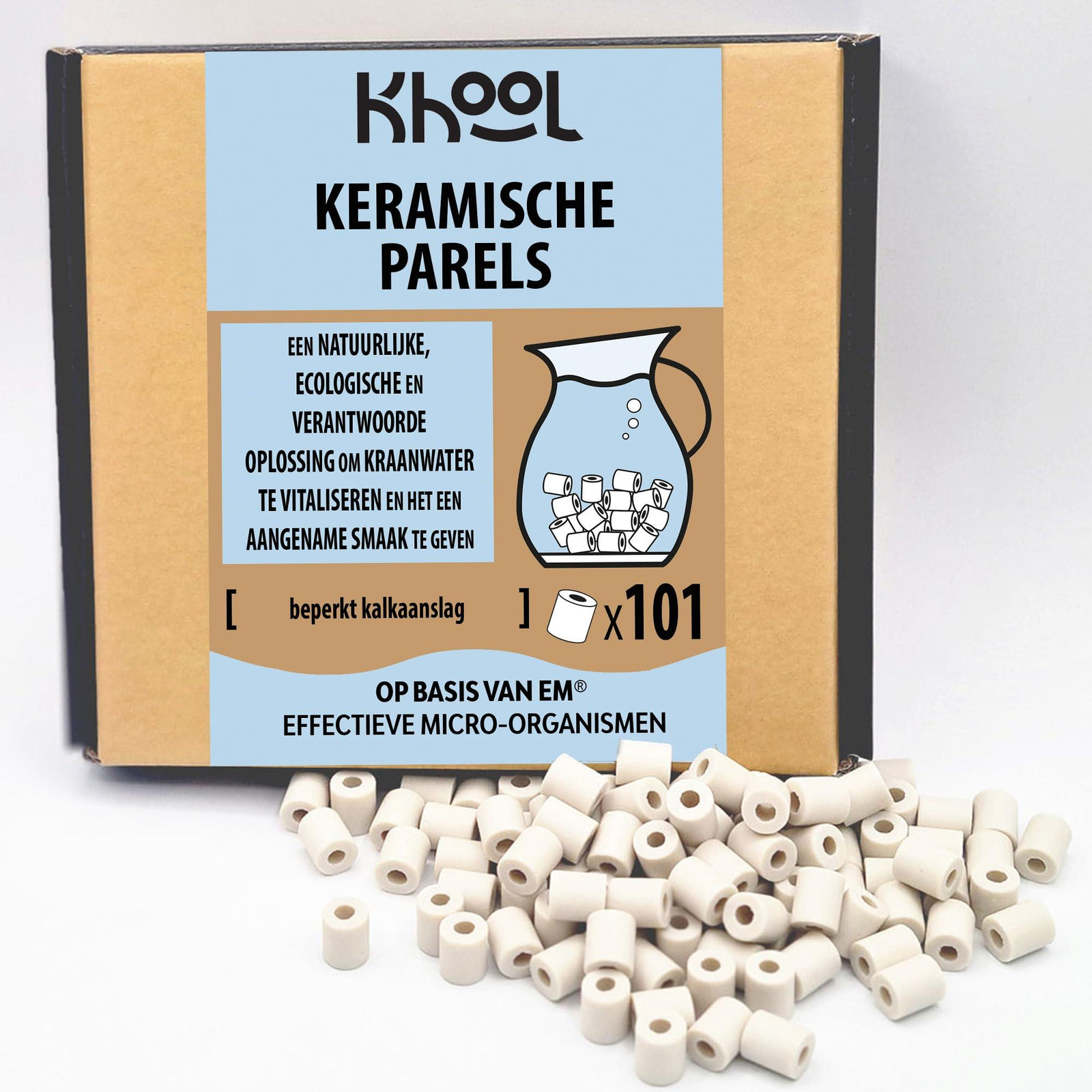 Dripio 101 keramische kogels voor waterfilter, 10 mm, tegen kalkaanslag