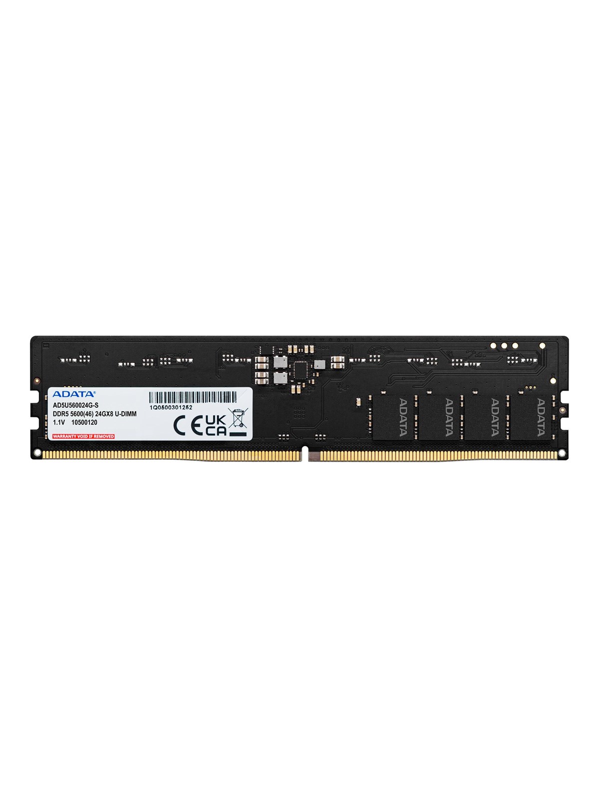 A-Data UDIMM DDR5-5600 - 16GB - CL46 - Single Channel (1 pcs) - Schwarz