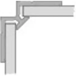Hüppe, Profil + Stange, Eckprofil, innen, für EasyStyle Wandverkleidung Länge 2550mm