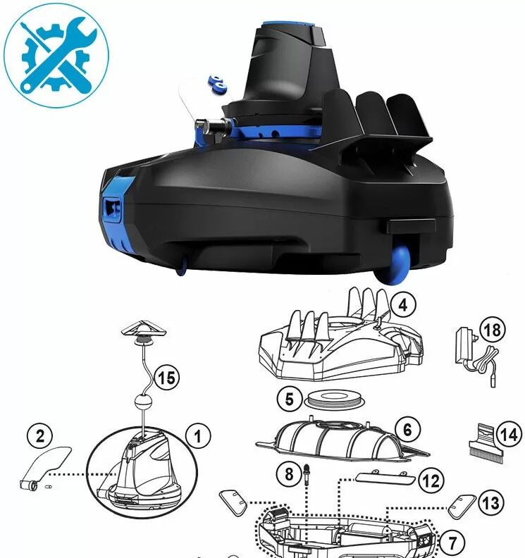 Pièces détachées pour robot Delta 200 Kokido RC26 - Brosse