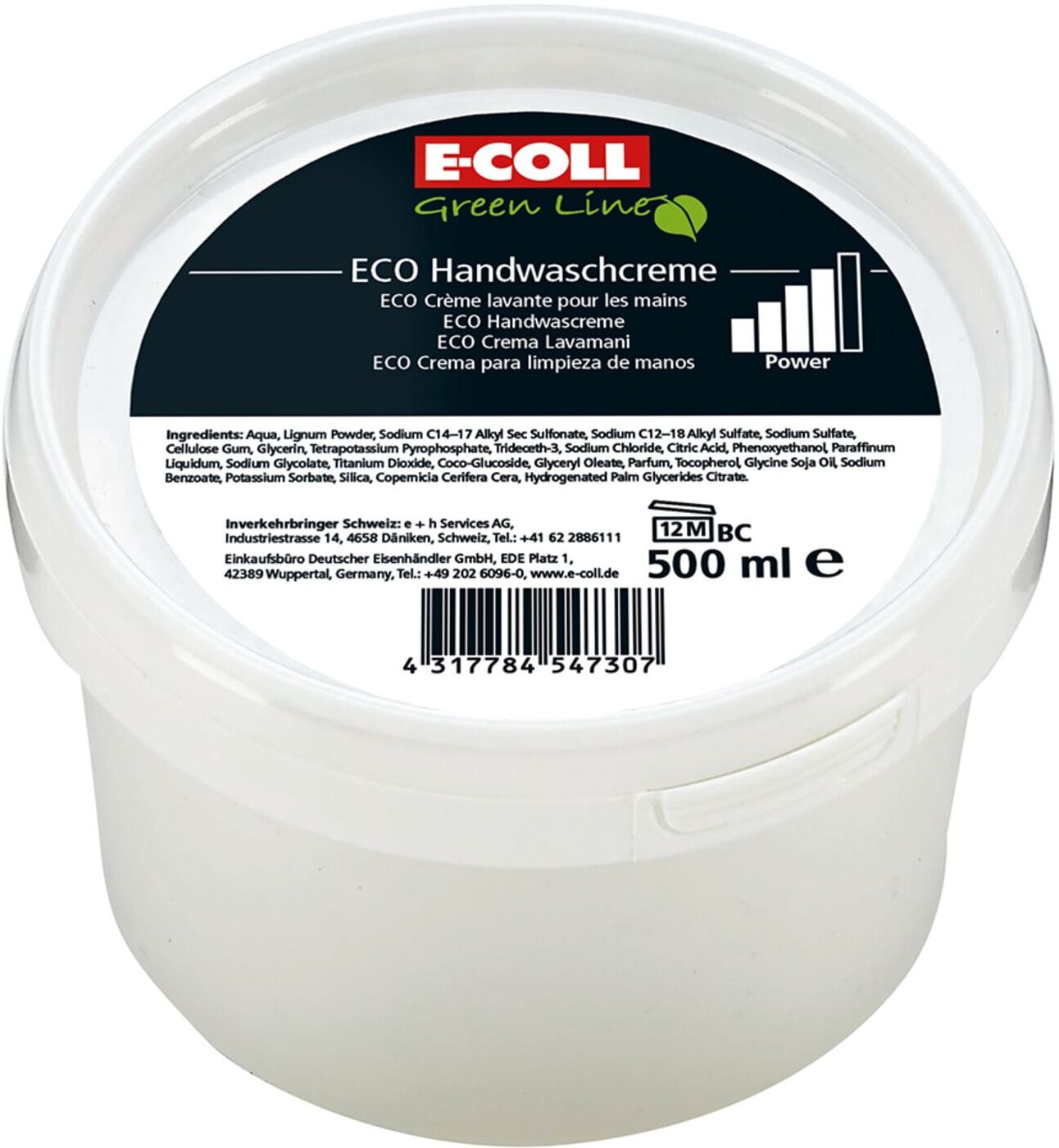 E-COLL ECO Handwaschcreme PU-frei 500ml Dose (4317784547307)