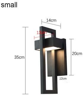 Youfap Market Retro Vintage Waterproof Outdoor LED Wall Light, Black Sconce For Garden Porch Street cold White small