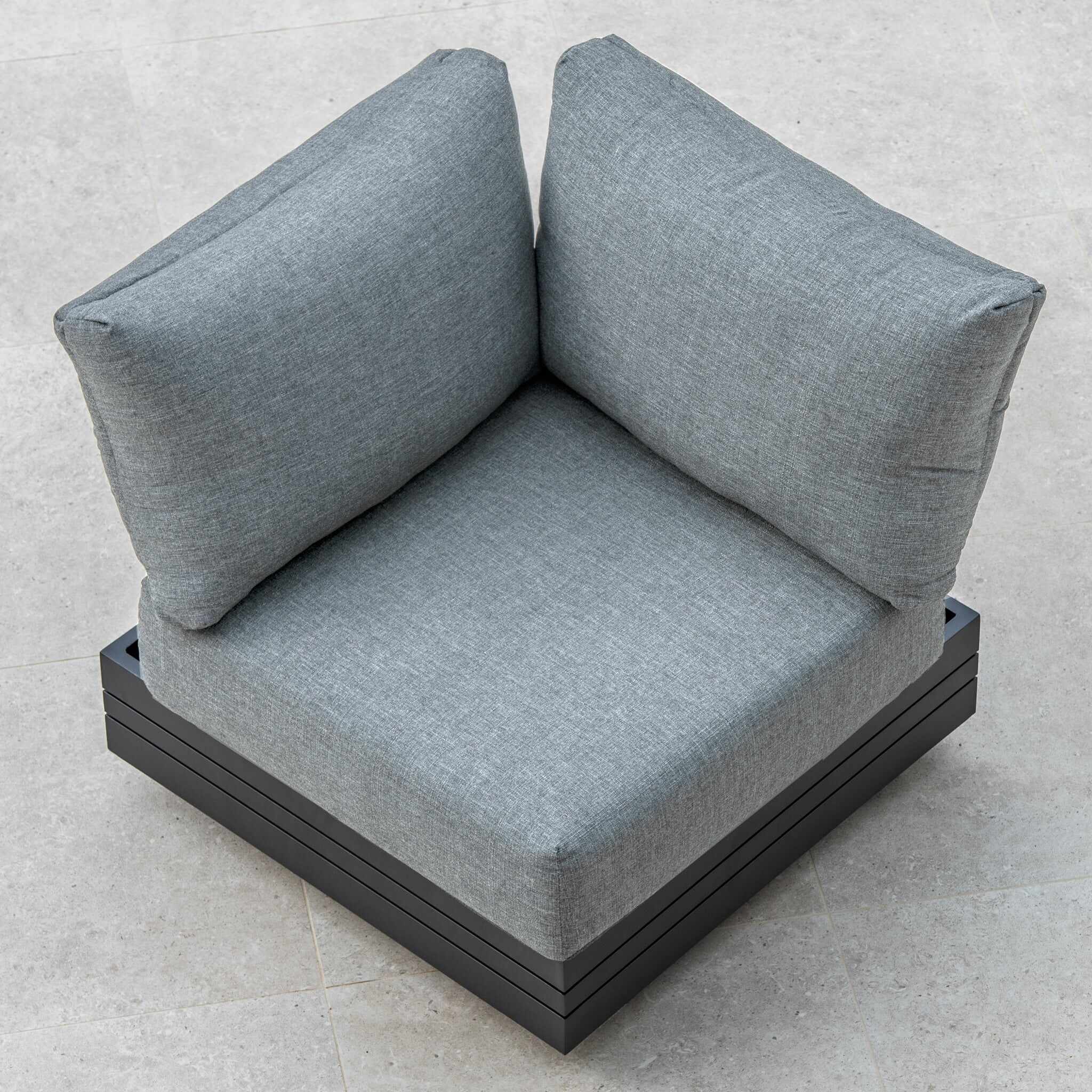 Harbour Lifestyle Panama Corner Unit/Footstool in Washed Grey