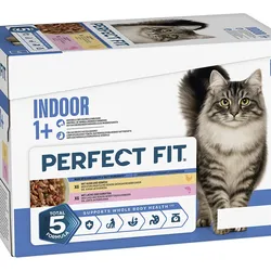 Perfect Fit Multipack Indoor 2 Varietäten Huhn & Gemüse, Lachs & Karotten in Sauce 4x1 kg
