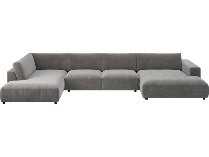 Wohnlandschaft MUSTERRING MR LUCIA, das ultimative Raumwunder von Musterring , anthrazit, B:434cm H:81cm T:224cm, 100% Polyester, Sofas, Wohnlandschaft, Gigantische Fläche, erstklassige Kammerkissen & Luxus-Komfort