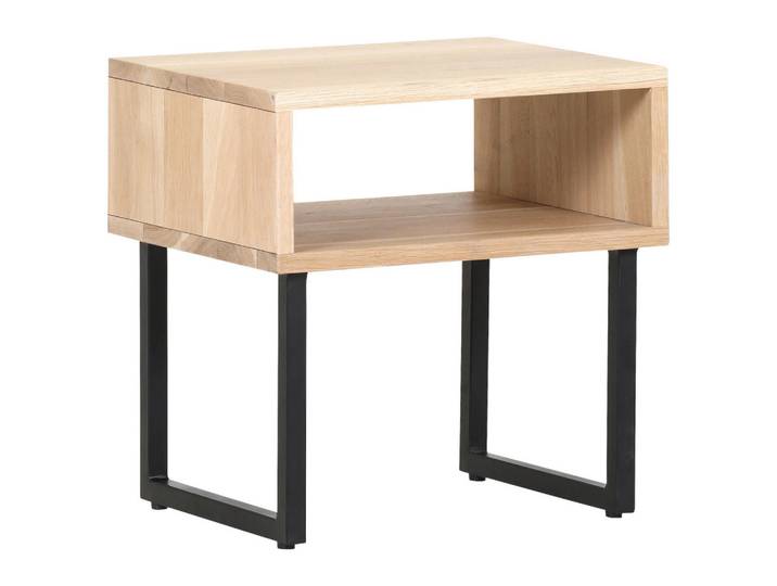 Landscape Nachtschrank, Eiche, Metall, Eiche, massiv, 50x50x40 cm, Schlafzimmer, Nachttische