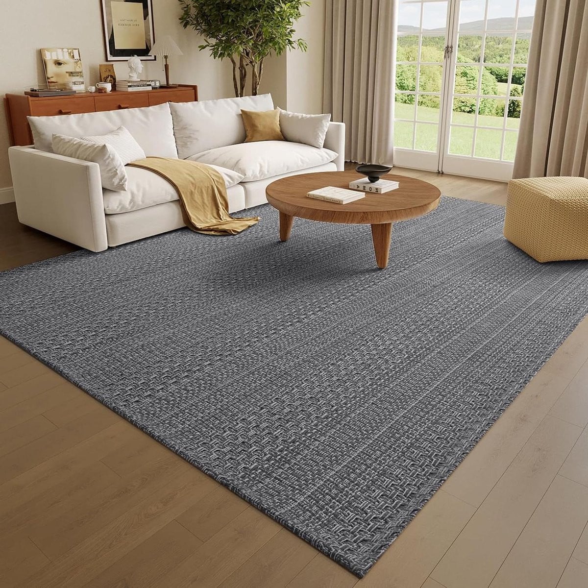 Grijs Gangloper Keukentapijt met Antislip Achterkant en Geometrisch Design - 120 x 180 cm