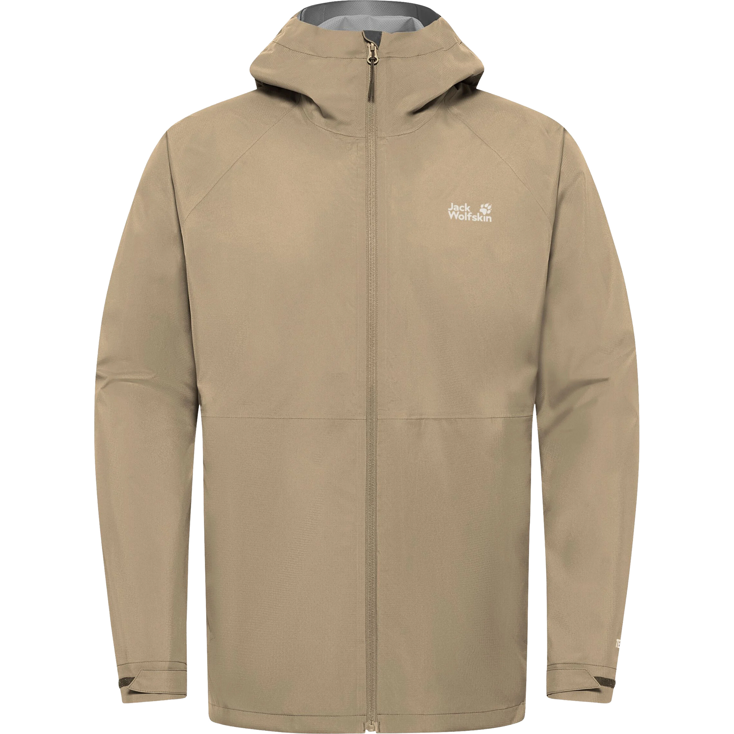 Jack Wolfskin Prelight 2.5l Lt Herren Regenjacke beige Größe M Camping Klein verpackbar Wasserabweisend