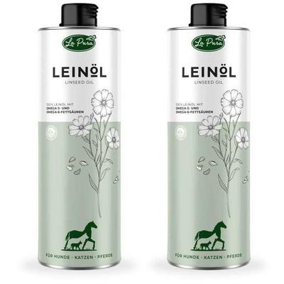 Lapura Leinöl f.Hunde/Katzen/Pferde 2x 2x1000 ml Öl