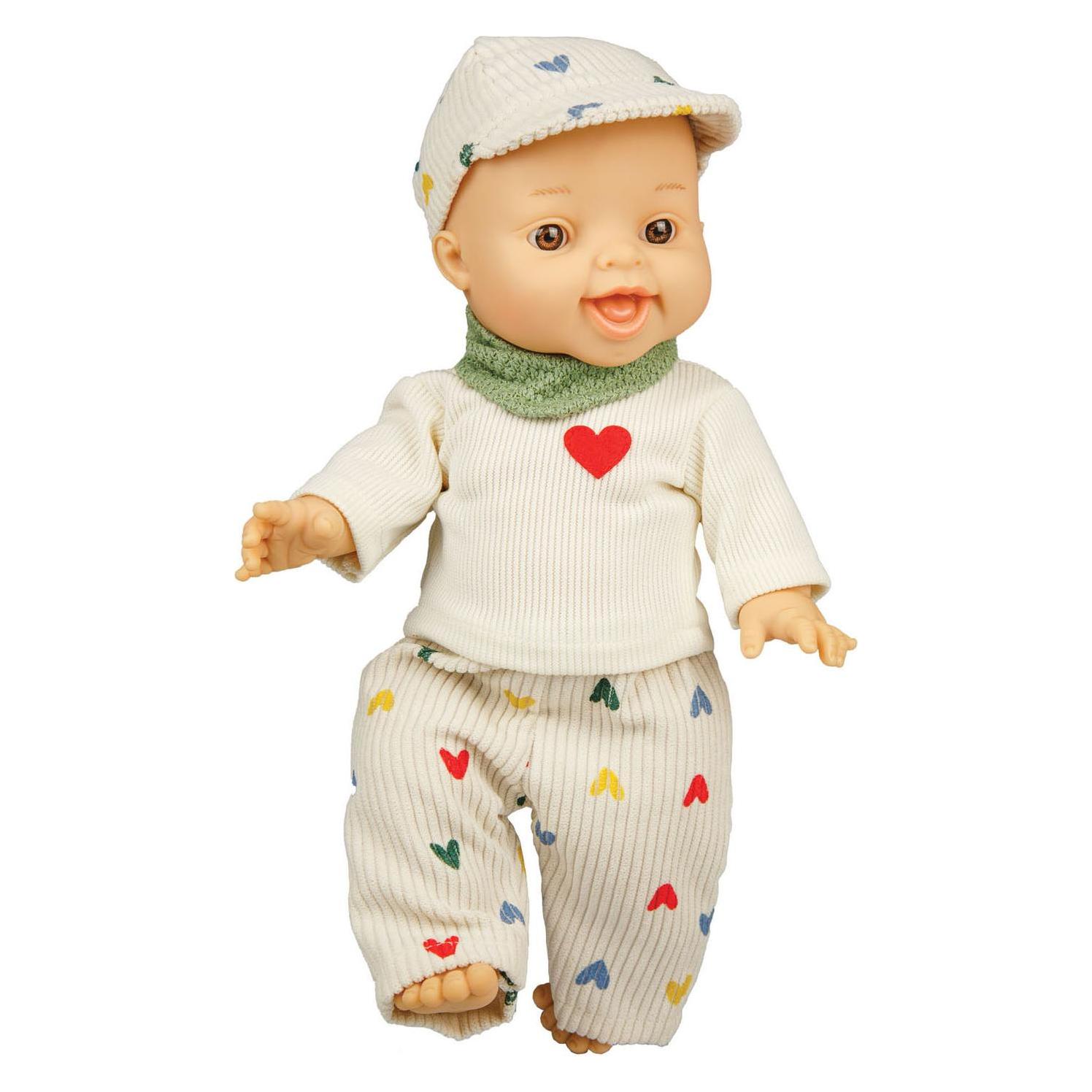 Heless Junge Babypuppe mit Cordanzug - 34 cm (54036)