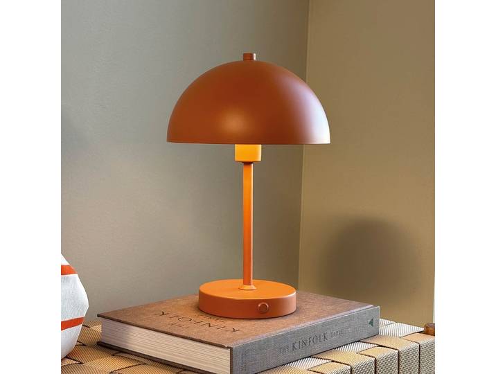 Stockholm Portable Tischleuchte Terracotta - Dyberg Larsen - Wohnzimmer - Skandinavisch - Metall - Mit Schirm
