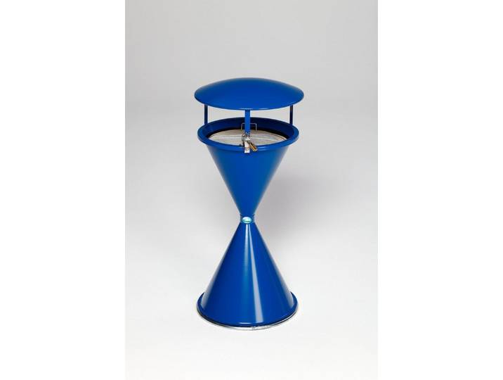 PROREGAL® Aschenbecher Dach für klassischen Standascher 23x44x44cm Stahlblech Blau
