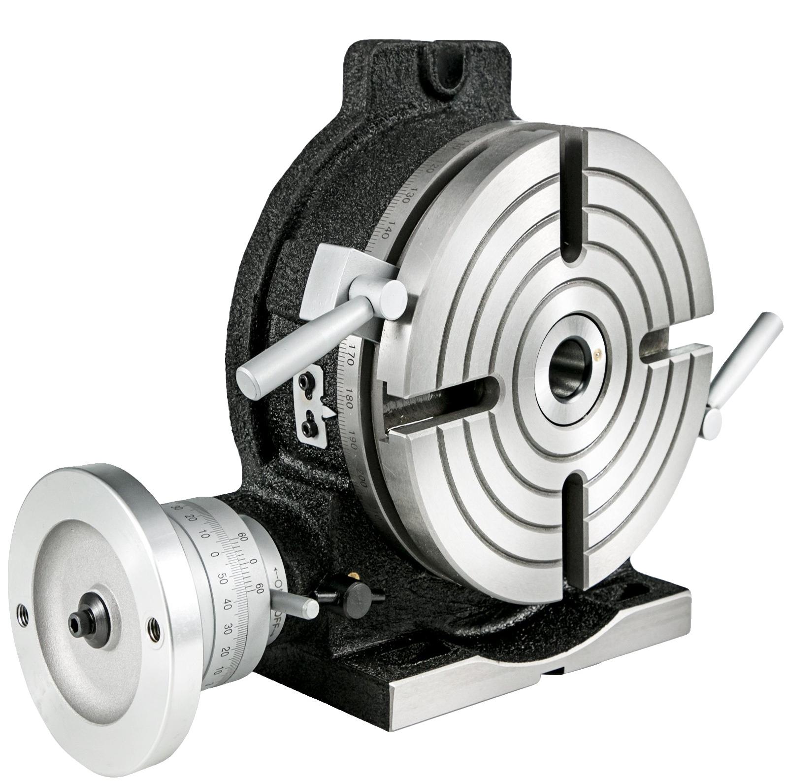 VEVOR Drehbühne 20,3 cm Vertikale & Horizontale Drehbühne, 20,3 cm Horizontale Vertikale HV8 Präzision 3MT Fräs- und Bohrmaschine mit Messschieber für Fräsmaschine, 4 Slots, 200 mm