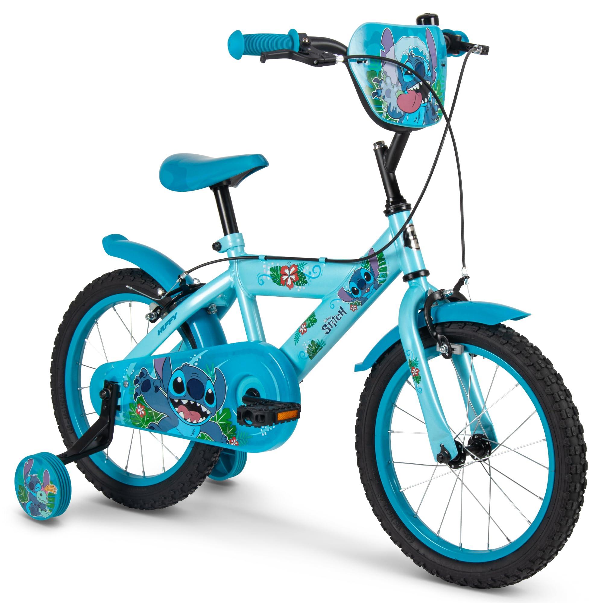 Kinderfahrrad 16 Zoll Disney Stitch, Stützräder, Rücktrittbremse