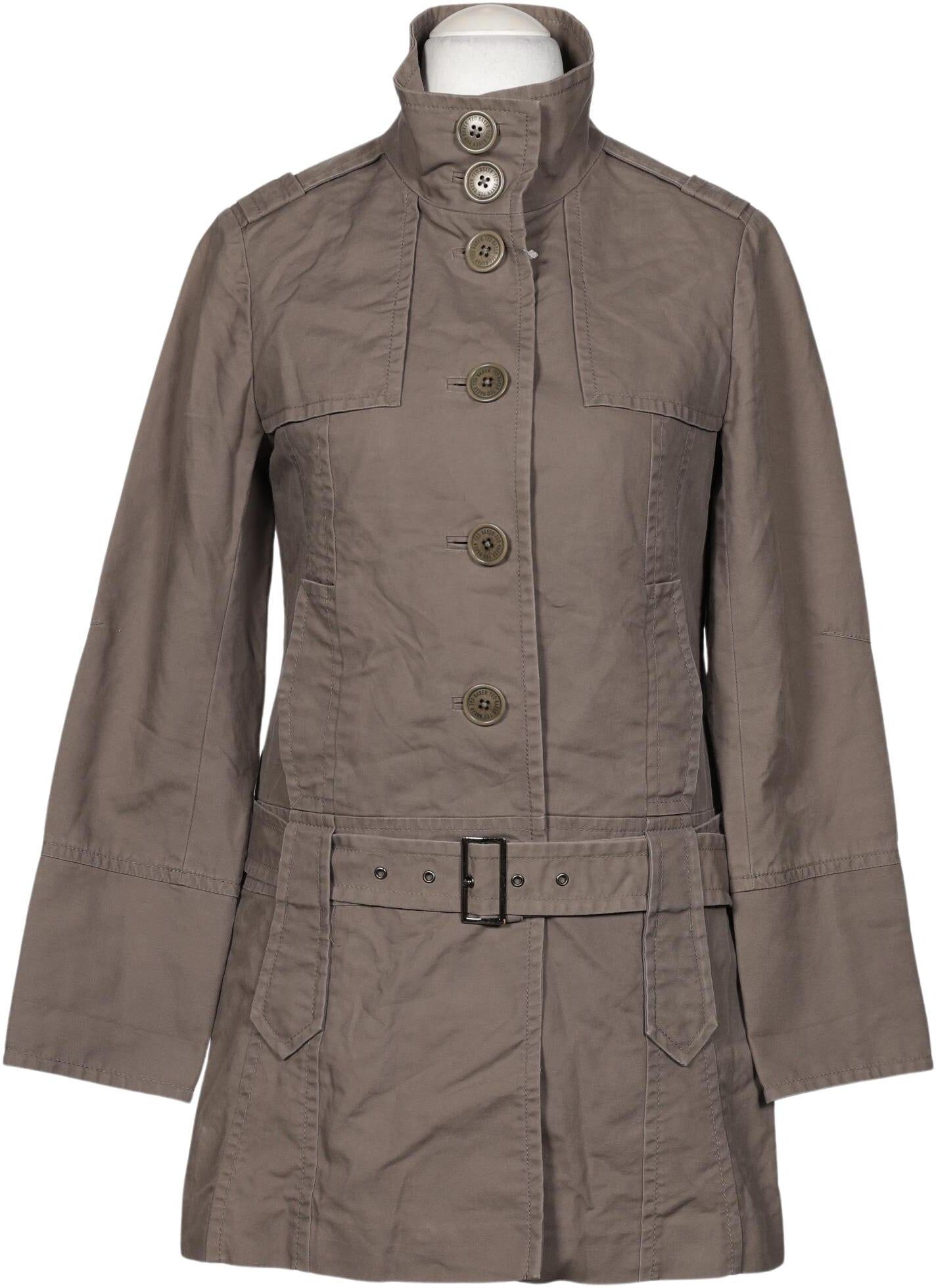 TED Baker Damen Mantel, Braun, Gr. EU 38 (Ted Baker 2), Baumwolle / Synthetik - Second Hand